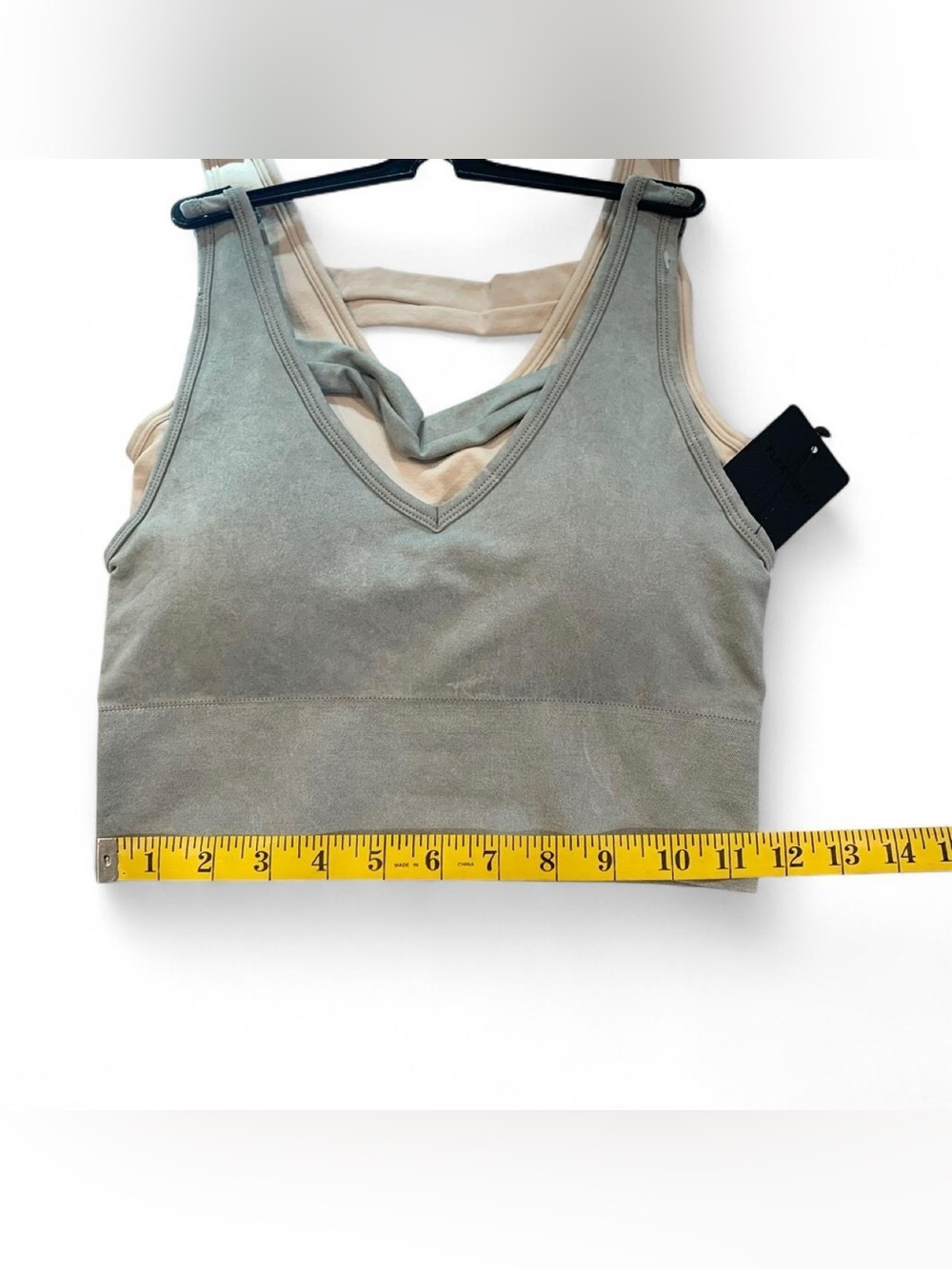 90 Degree by Reflex 2-Pack Stonewash Seamless Bianca V-Neck Bra Tank S - Picture 5 of 8